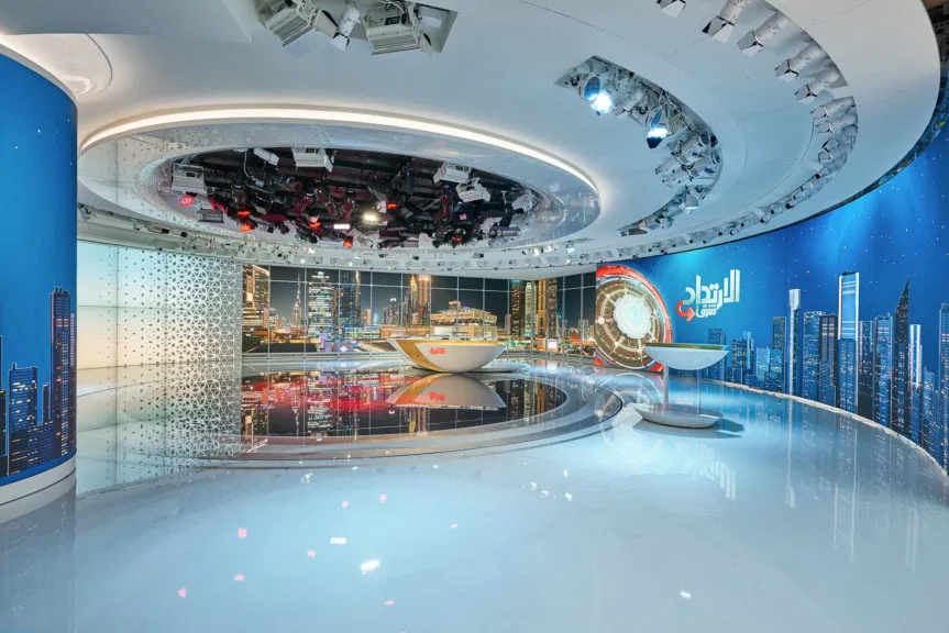 Backdrop Projection System Dubai TV